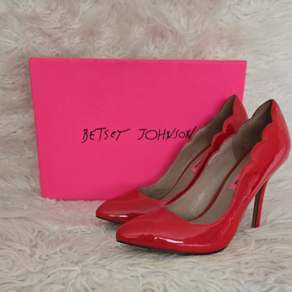 Betsey Johnson Glossy Red Heels